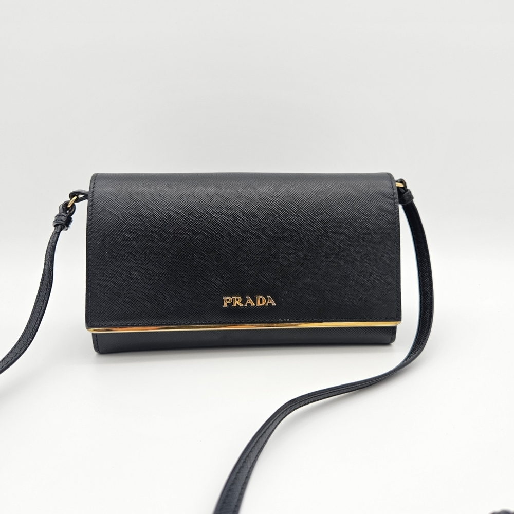 Authentic Prada Saffiano Leather Shoulder Bag #4296M